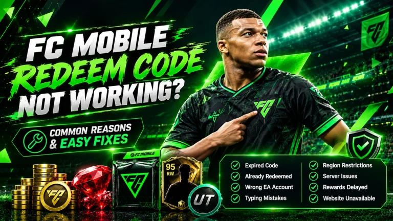 FC mobile redeem code not working